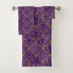 Elégant Royal Déco Parties scintillant violet Or G