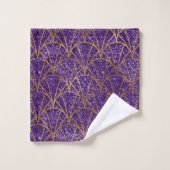 Elégant Royal Déco Parties scintillant violet Or G (Gant de toilette)
