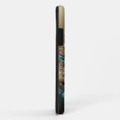 Elegant Royal Gold en Aqua Case-Mate iPhone Case (Achterkant/rechts)