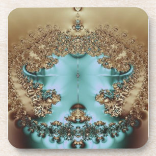 Elegant Royal Gold en Aqua Onderzetter