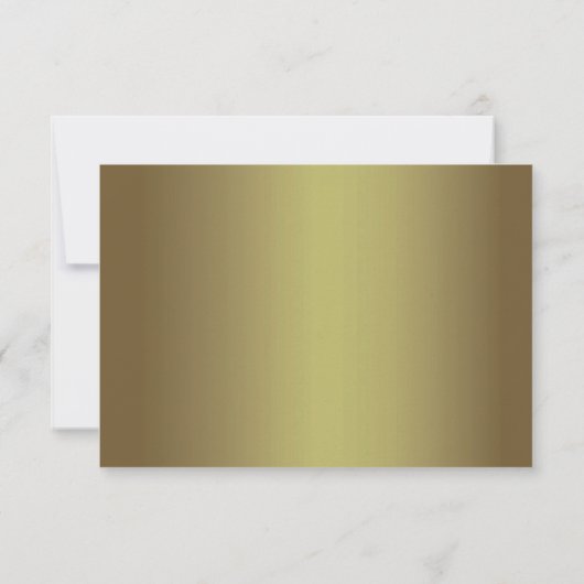 Elégant Royal Gold Monogramme Mariage Carte RSVP (Dos)
