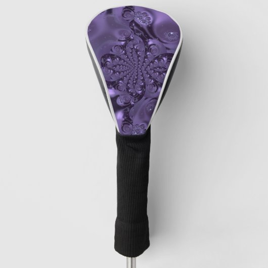 Elegant Royal Paars Liquid Sparkle Golfheadcover (Voorkant)