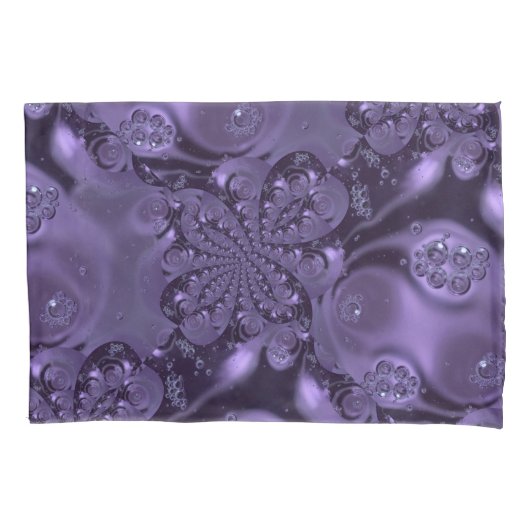 Elegant Royal Paars Liquid Sparkle Kussensloop (Voorkant)