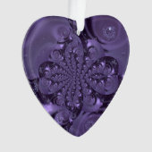 Elegant Royal Paars Liquid Sparkle Ornament (voorkant)