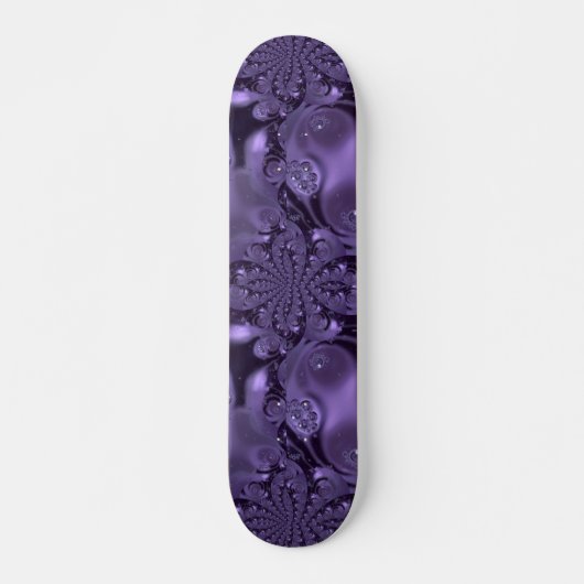 Elegant Royal Paars Liquid Sparkle Skateboard (Voorkant)