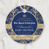 Elegant Royal Prince Baby shower Bedankjes Labels (Voorkant)