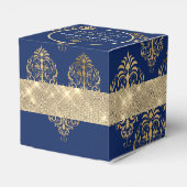 Elegant Royal Prince Baby shower Heart Display Bedankdoosjes (Achterkant)