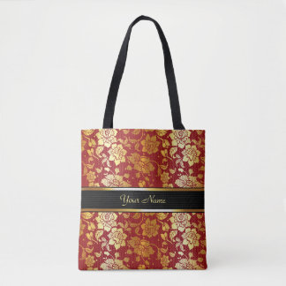 Elegant  Royal Red Jewel Golden Gold Draagtas