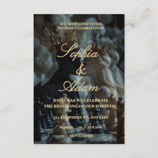Elegant Royal Wedding Invitation (Devant)
