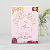 Elegant royal wedding invitation kaart (Staand voorkant)