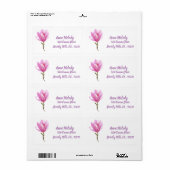 Elegant roze aanjager label retournering (Full Sheet)
