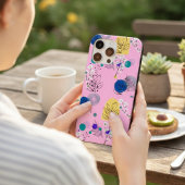 Elegant roze Abstract  Florence patroon Case-Mate iPhone Case