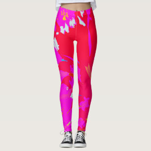 Elegant Roze Abstract Patroon Leggings