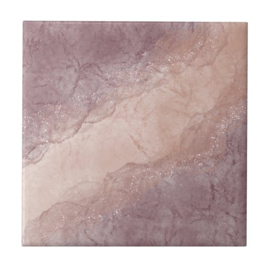 Elegant roze Abstract Tegeltje (Voorkant)