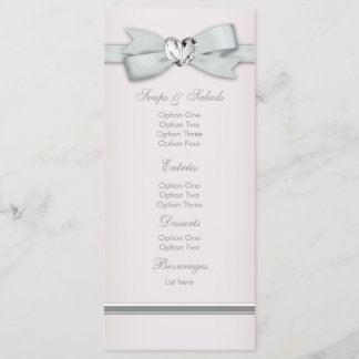 Elegant Roze Baby shower Menu Kaarten