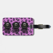 Elegant roze Bagagelabel (Achterkant horizontaal)