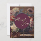 Elegant  Roze Blauwe Biva mandje pinda's Bedankkaart (Voorkant)