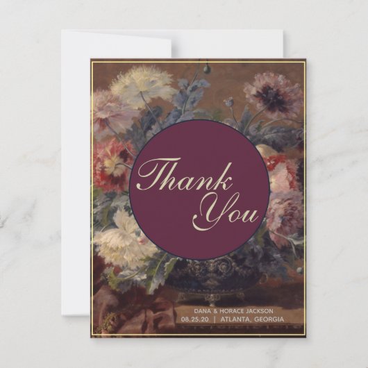 Elegant  Roze Blauwe Biva mandje pinda's Bedankkaart (Voorkant)