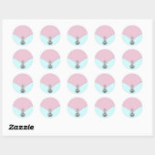 Elegant Roze Blauwgroen Blauw Diamond Stickers (Vel)