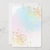Elegant roze Blauwgroen Waterverf Gold Confetti We Kaart (Achterkant)