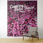 Elegant Roze Bloem Bruidsfeest Backdrop Wandkleed (In situ)