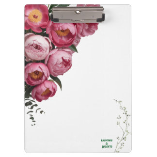 Elegant Roze Bloem Bruiloft Welkom Bord Klembord