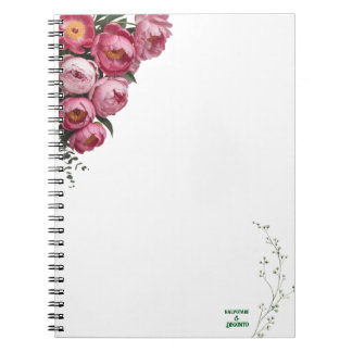 Elegant Roze Bloem Bruiloft Welkom Bord Notitieboek