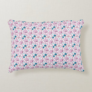 Elegant Roze Bloem Naadloos Patroon Accent Kussen