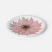 Elegant roze bloem papieren bordje (Gekanteld)