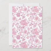 Elegant Roze Bloemen 95ste Verjaardagsfeest Kaart (Achterkant)