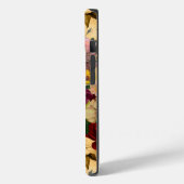 Elegant roze bloemen geel monogram Case-Mate iPhone case (Achterkant / Links)