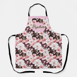 Elegant Roze Bloemen Patroon - Perfect voor elke O Schort