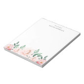 Elegant roze bloemen van het bureau van Blocnote (Gedraaid)