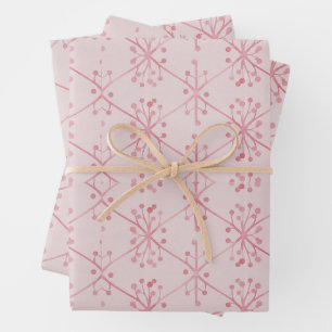 Elegant Roze Bloemige Inpakpapier Vel