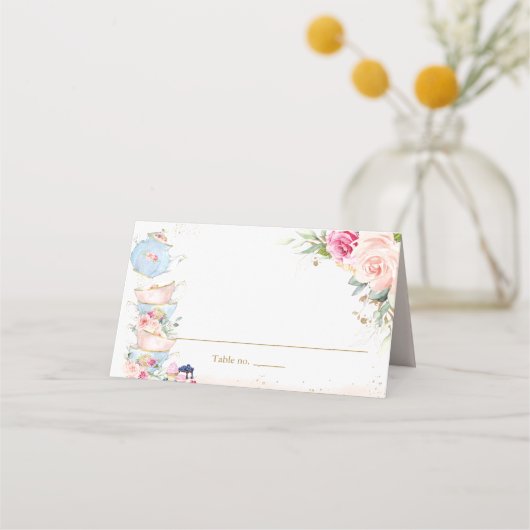 Elegant Roze Bloemige Theetuin Vouwbare Tent (Voorkant)