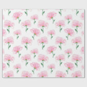Elegant roze bloempatroon inpakpapier (Vlak)