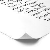 Elegant roze bloesems Blossom Wedding Seating Char Poster (Hoek)