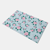 Elegant Roze Blooming Hydrangea Floral Deurmat (Schuin)