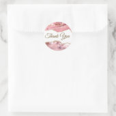 Elegant Roze Blush Agate Hartelijk dank Ronde Sticker (Tas)