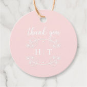 Elegant Roze Blush Bruiloft Favor Labels (Voorkant)