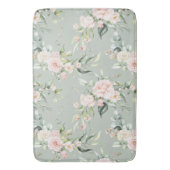Elegant Roze Blush Eucalyptus Sage Green Badmat (Voorkant Verticaal)