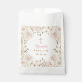 Elegant roze Boho bloemendoop Bedankzakje (Voorkant)