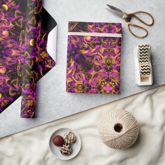 Elegant roze boho retro patroon cadeaupapier (Crafts)