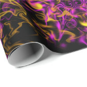 Elegant roze boho retro patroon cadeaupapier (Rol Hoek)