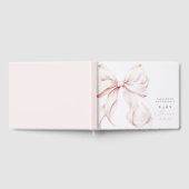 Elegant Roze Bow Baby shower Gastenboek (Volledig)