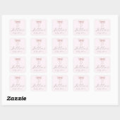 Elegant Roze Bow Meisje Baby shower Sticker (Vel)