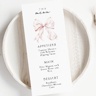 Elegant Roze Bow Menu