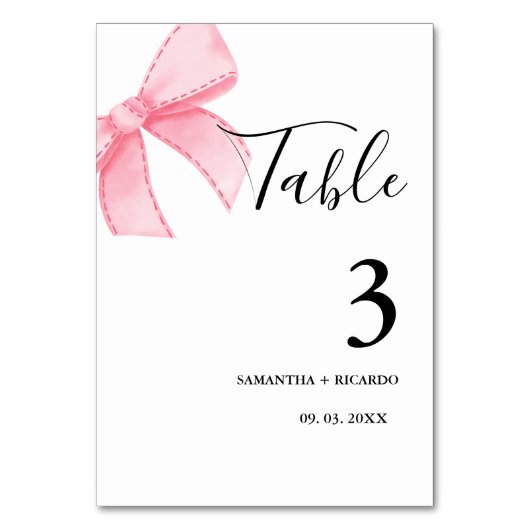 Elegant Roze Bow Vrijgezellenfeest Bruiloft Kaart (Voorkant)