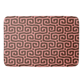 Elegant roze & bruin abstract patroon badmat