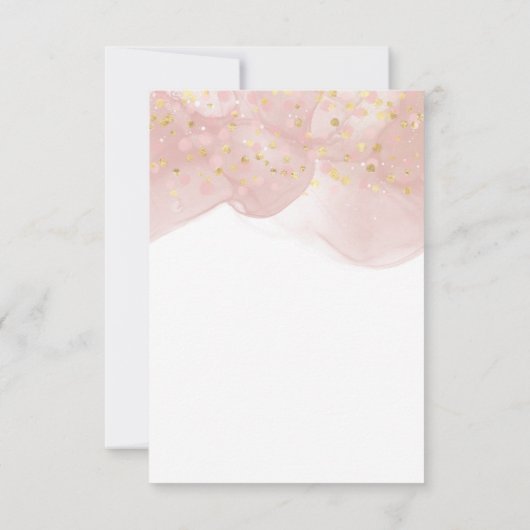 Elegant roze bruine glitter sparkles bedankt (Achterkant)